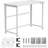 Macleans Folding desk table , white, mobile, 100x50cm, max. 50kg, MC-1250W