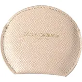 Dolce&Gabbana Halvmåne Myntbörs Beige Läder