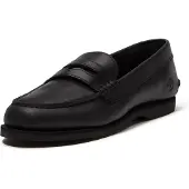 Timberland för kvinnor. TB0A5MXNW021 Mockasiner i läder, Classic Boat, svarta (36 W), Hud, Karta, Ingen, Casual, Klassisk