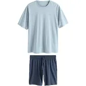 Next Pyjamas kort ljusblå / mörkblå
