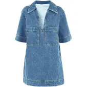 Imily Bela Klänning blå denim