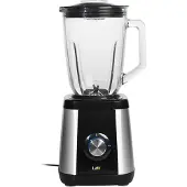 Lafe LAFBLE46185, Bänkmixer, Pulsfunktion, Iskrossning, 600 W, Svart, Rostfritt stål, Transparent