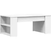 vidaXL Soffbord vit 102x55x42 cm konstruerat trä