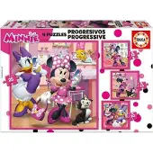 Educa Progressiv pussel - EDUCA - Minnie & De Glada Hjälparna - 12-16-20-25 st - Enfant