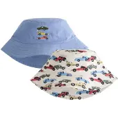 Next Hatt kräm / ljusblå / röd