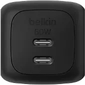 Belkin Dual Usb-c 50w Pd + Pps Wch019kqbk Usb-c-väggladdare