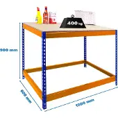 Simonwork (bancos De Trabajo) Bt0 Basic Metallhylla 900x1200x600 Mm