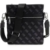 GUESS för män. HMBENPP6123 Platt crossbody-väska Berlin, svart (OSFA), Casual, Polyester