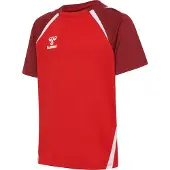 Hummel Tränings T-Shirt hmlLEAD 2.0 - Röd/Bordeaux/Vit Barn, storlek 140 cm