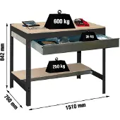 Simonwork (bancos De Trabajo) Bt0 Box Arbetsbänk 842x1510x760 Mm