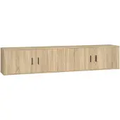 vidaXL Väggmonterade tv-skåp 2 st Sonoma ek 100x34,5x40 cm