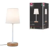 Paulmann Bordslampa , Stellan, Vit, Vardagsrum, Tyg / textil, Modern
