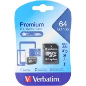 Verbatim MICRO SDXC 64GB CL 10 ADAP microSDXC-Kort 64 GB Class 10 inkl. SD-adapter