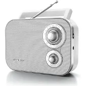 Muse M-051 RW, Bärbar, Analog, FM, MW, Vit, Rotations-, AC/Batteri