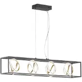 FISCHER&HONSEL GMBH Pendellampa Gisi, dimbar, Svart, Vardagsrum / matsal, Metall, Modern