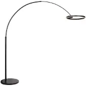 Steinhauer Båglampa Ringlux, dimbar, Svart, Vardagsrum / matsal, Metall, Modern, Golvlampa