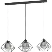 Eglo VERNHAM sidobordslampa 3L E27 svart/svart transparent
