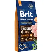 Brit Premium Nature S+m Hundfoder För Seniorer Med äpple Kyckling Och Majs 15kg