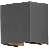 Konstsmide LED utomhus vägglampa Cremona, Svart, Aluminium / grå / zink, Modern, LED-vägglampa utomhus