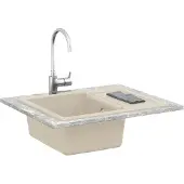 vidaXL Diskho Beige 620 x 500 mm 80% Kvarts och 20% Resin