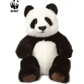 WWF Gosedjur - 22 cm - WWF - Sittande Panda - Svart/Vit - - One Size - Gosedjur