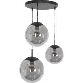 Steinhauer Glas pendellampa Bollique, dimbar, Svart, Vardagsrum / matsal, Metall, Modern, Pendellampa