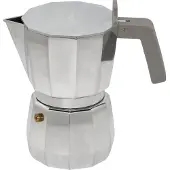 Alessi Moka, Mokabryggare, 0,3 l, Grå, Gjuten aluminium, 6 koppar, 105 mm
