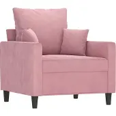 vidaXL Fåtölj Rosa 60 cm sammet