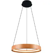 TRIO Lighting Pendellampa Lynwood, dimbar, Ljust trä, Vardagsrum / matsal, Trä