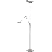 Highlight LED uplight golvlampa Sapporo, dimbar, Aluminium / grå / zink, Vardagsrum / matsal, Metall, Modern, LED-golvlampa