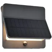 Lutec LED-Solar-Aussenwandl. mit BWM ALETA 6915401118 Solcells-utomhusväggbelysning LED 12.6 W Antracit