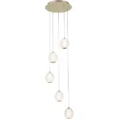 Searchlight Pendellampa Allure, dimbar, Mässing / guld, Vardagsrum / matsal, Metall