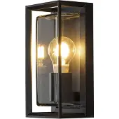 Konstsmide Vägglampa utomhus Brindisi, dimbar, Svart, Aluminium / grå / zink, Modern, Utomhusvägglampa