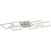 Paul Neuhaus Smart taklampa Q-Inigo, dimbar, Aluminium / grå / zink, Vardagsrum / matsal, Aluminium / grå / zink, Modern, Smarta hem taklampa