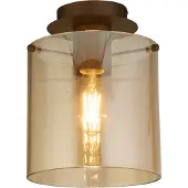 Searchlight Taklampa Sweden, dimbar, Brun / rost, Vardagsrum / matsal, Metall, Taklampa