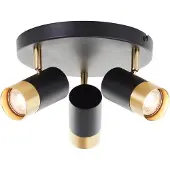 Brilliant G03434/86 Deckenleuchte 29cm Takbelysning LED GU10 Svart/sand, Guld (matt)