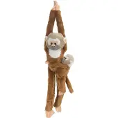 Wild republic Gosedjur - Hängande Apa - 18x55 - Ekorreapa m. Ung - - One Size - Gosedjur