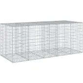 vidaXL Gabionkorg med skydd 250x100x100 cm galvaniserat järn