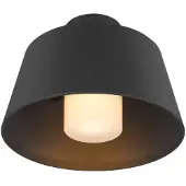 SLV taklampa Photoni, svart, aluminium, Ø 25 cm dimbar, Svart, Aluminium / grå / zink, Taklampa