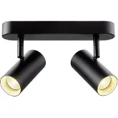 SLV LED-takspotlight Noblo, svart, 3 000 K, längd 24 cm dimbar, Svart, Vardagsrum / matsal, Aluminium / grå / zink, Modern, LED-taklampa