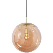 Steinhauer Glas pendellampa Bollique, dimbar, Creme / bärnsten, Vardagsrum / matsal, Metall, Pendellampa