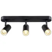 SLV LED-takspotlight Noblo, 2 700 K, svart, längd 40 cm dimbar, Svart, Vardagsrum / matsal, Aluminium / grå / zink, Modern, LED-taklampa