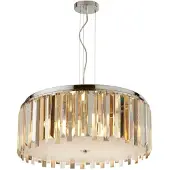 Searchlight Kristall pendellampa Clarissa, dimbar, Vardagsrum / matsal, Metall, Pendellampa