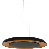 Steinhauer Pendellampa Golden Veil, dimbar, Svart, Vardagsrum / matsal, Metall, Modern