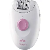 Braun Epilator - - Silk Epil 1370 - 20 klor - Vit och Rosa - Adapter ingår
