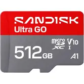 SanDisk MicroSD Ultra GO 512GB 190MB/s C10 UHS U1 A1