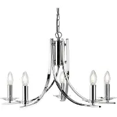 Searchlight Hänglampa Ascona, dimbar, Förkromad / silver, Vardagsrum / matsal, Metall, Modern, Pendellampa