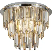Searchlight Kristall taklampa Clarissa, dimbar, Vardagsrum / matsal, Kristall, Taklampa