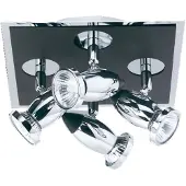 Searchlight Taklampa Latisa, dimbar, Svart, Vardagsrum / matsal, Metall, Modern, Taklampa