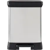 Curver DECO Bin 240642 Sopkärl 30 l (B x H x D) 390 x 510 x 290 mm Silver, Svart 1 st